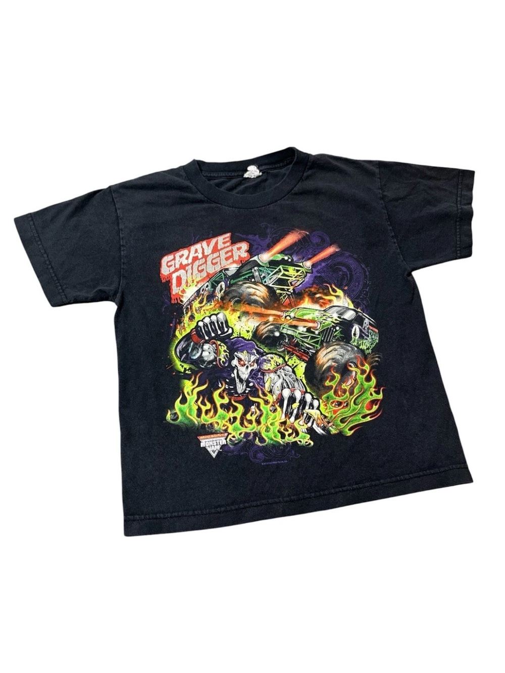 Monster Jam Grave Digger Monster Truck Black Children’s T Shirt